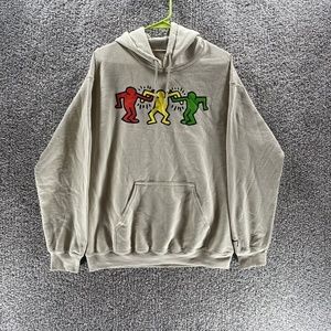 Keith Haring | Shirts | Keith Haring Hoodie Sweatshirt Medium United Arms  Beige Dance Khaki | Poshmark